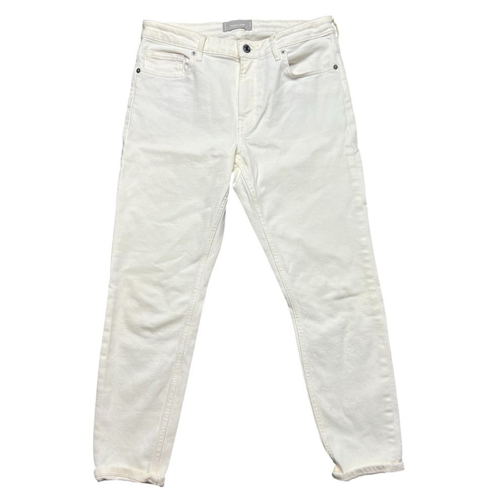 Everlane Jeans Women’s Size 30 The Mid Rise Skinny Ankle Ivory Denim